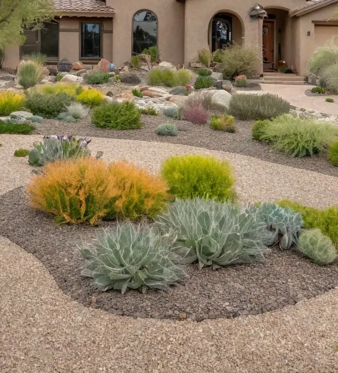 image of xeriscaped landscaping